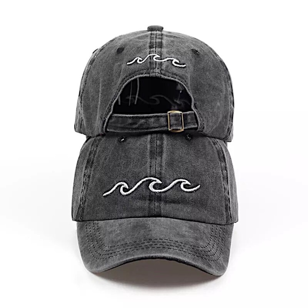 Ocean Wave Baseball Cap (Charcoal Grey)